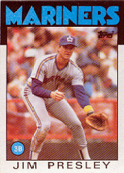 1986 Topps Baseball Cards      598     Jim Presley